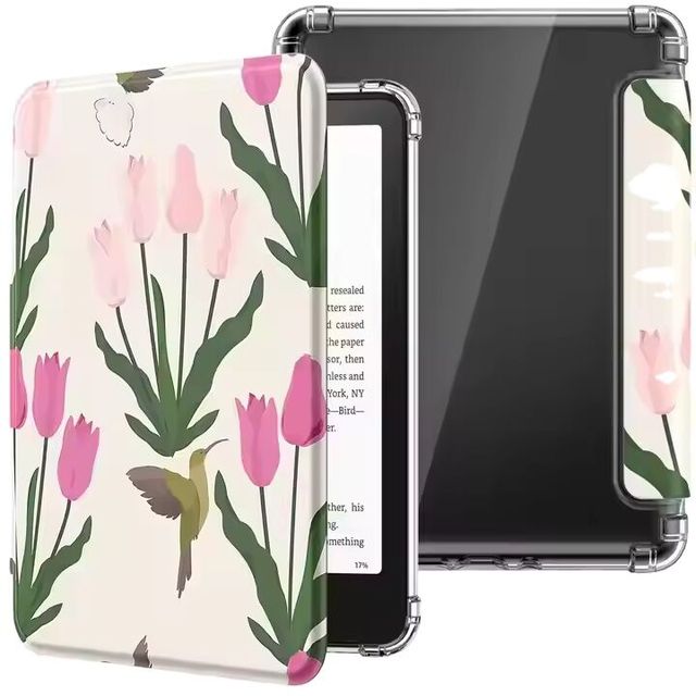 Lightweight Personalized Printing Kindle Case with Strap Shockproof Protective clear Back Kindle case