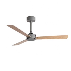Ventilador de Techo Comercial de Estilo Nórdico de 220v con 3 Aspas de Madera Contrachapada, Ventilador de Techo con Motor de CC y Luz - Product Image 2