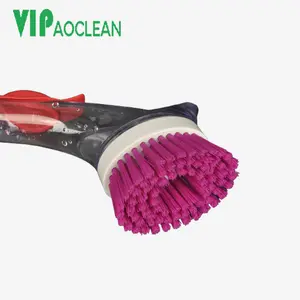 VIPaoclean מתקן סבון ידית ארוכה מברשת כלים ניקוי כיור מטבח
