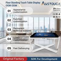 Table tactile interactive intelligente AWSTOUCH 43/55/65 pouces, écran LCD capacitif multi-touch 10 points pour restaurants, musées et expositions