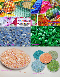 Classique moderne dessin animé Style diamant <span class=keywords><strong>peinture</strong></span> Kit <span class=keywords><strong>coq</strong></span> pleine perceuse points carrés décoration murale tissu cristal verre paysage - Product Image 5