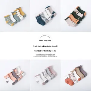 Mùa thu mùa đông chải bông mới vớ trẻ em dễ thương của trẻ em giữa bắp chân vớ phim hoạt hình cho bé trai cô gái mùa xuân mùa đông chải kỹ vớ - Product Image 3