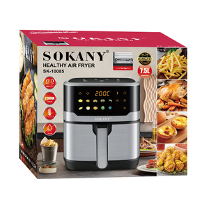 Nuevo diseño Digital Deep Oil Free Steam Air Fryer 7,5 <span class=keywords><strong>litros</strong></span> <span class=keywords><strong>de</strong></span> acero inoxidable Custom visual inteligente freidoras <span class=keywords><strong>de</strong></span> <span class=keywords><strong>aire</strong></span> eléctricas Grill - Product Image 6