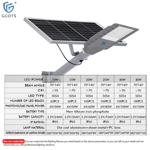 ไฟถนนโซลาร์เซลล์ LED ประสิทธิภาพสูง กันน้ำ สำหรับใช้งานกลางแจ้ง คุณภาพสูง โครงอะลูมิเนียม เหมาะสำหรับไฟส่องสว่างเชิงพาณิชย์ - Product Image 3