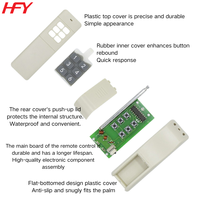 Control Remoto RF de 300m de Alcance, ABS, 1/2/3/4/6/8/12 Botones, OEM ODM, Código de Aprendizaje, 433/315MHz, Batería AAA, Impermeable, para Garaje, Venta al Por Mayor