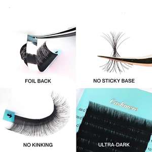 Extensions de cils en gros, haute qualité, super foncées, douces, 25 mm, extensions de cils volumineuses, plateau d'extensions de cils individuelles personnalisées - Product Image 4