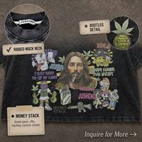 Camiseta Personalizada para Hombre, de Algodón 100%, Lavado Ácido, Efecto Desgastado por el Sol, Ecológica, Antiarrugas, Cuello Redondo, Impresión Gráfica DTG, Estilo Vintage
