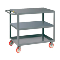 Chariot à outils en acier de haute qualité, trois niveaux, pour pièces de travail, finition peinture électrostatique, mobile, pour garage et réparation automobile