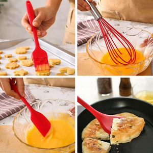 Wholesale Heat Resistant 5-piece <b>Silicone</b> Spatula Set Rubber Cooking Utensils Set Non-stick <b>Silicone</b> Kitchen Utensils Set - Product Image 2