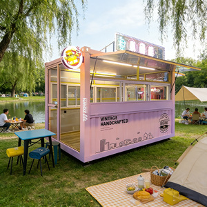 Carrito de Comida Móvil de Acero Inoxidable de Grado Alimenticio, Carrito Móvil para Churros y Waffles para Negocios de Postres - Product Image 1