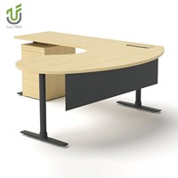 IULTRA Grand bureau de jeu noir au design moderne avec support de contrôleur de surface réglable en forme de L Porte-gobelet dédié aux joueurs