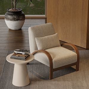 Poltrona Reclinável Individual Vintage Moderna de Luxo Leve Design Nórdico Minimalista de Alto Padrão para Sala de Estar de Apartamento Pequeno e Hotel - Product Image 3