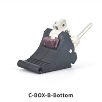 ZSTC C-BOX Rittal. . Poignée d'insertion/extraction Elma type IEL, levier noir bouton rouge supérieur, 81-095, 81-096, 81-205, 81-206