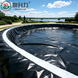 WSL Factory Vente Chaude Géomembrane Composite Un Tissu Un Film, Membrane d'étanchéité pour Bassin à Poissons et Réservoir de Traitement des Eaux Usées - Product Image 6