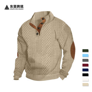 Suéter de Punto Jacquard de Manga Larga con Cuello Alto para Hombre, Ropa Casual para Exteriores, Antipilling, 71-80% Contenido de Lana - Product Image 3