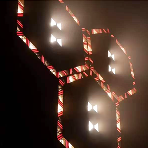 Iluminación Retro efecto de escenario luz RGB ventilador telón de fondo decoración LED luces de escenario para Bar DJ Disco club nocturno - Product Image 6