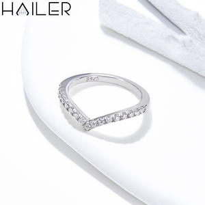 <span class=keywords><strong>Set</strong></span> di Anelli Impilabili all'Ingrosso per Donna, in Argento 925 con Moissanite, per Matrimonio e Fidanzamento, Anello a Mezza Eternità - Product Image 5