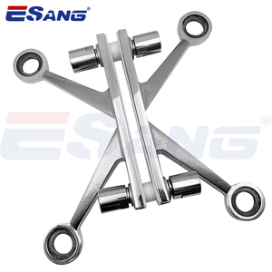 ESANG Heavy Duty Type 304/316 Acero inoxidable Construcción Cortina Pared Accesorios Junta fija Araña de vidrio de cuatro brazos - Product Image 4