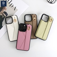 Casing Ponsel Fashion dengan Tempat Kartu Kredit, Tali Pergelangan Tangan, Kantong Kartu, Bahan Kulit PU untuk iPhone 17 16 15 14 Pro Max