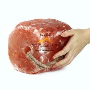 Hewan Jilat Himalayan Pink Salt Pure Salt Blok Tali Lick-100 Alami untuk Kuda Rusa Ternak Kelinci Tahan Lama 6-10 Lbs