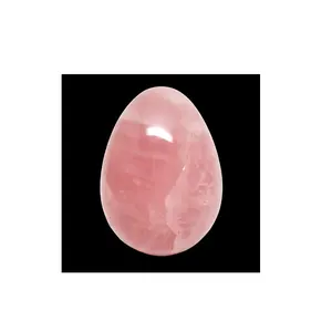 Cristallo artigianato migliore qualità vendita calda naturale rosa di quarzo uovo per la guarigione Reiki spirito metafisico di potere per la vendita dall'India