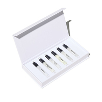 Échantillon de parfum de sérum personnalisé de 2ml ensemble de découverte de parfum finition mate simple boîte à tiroir avec revêtement UV gaufrage