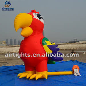 Açık ekran şişme hayvan renkli büyük şişme papağan balon - Product Image 2