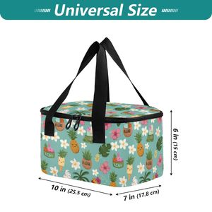 Hawaii Print <b>Cooler</b> Summer Portable Insulated Lunch Bag Aloha <b>Cooler</b> Box <b>Mini</b> Insulated Lunch Bag for Beach Camping - Product Image 4