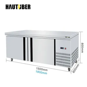 Contador salada refrigerado panificação mesa puro cobre controle frio aço inoxidável Prep mesa Top refrigerador