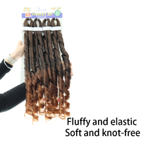 Extensions de cheveux synthétiques pour tresses au crochet haute température, style Afro Kinky Bulk, pour perruques féminines, double trame machine, tressage personnalisé
