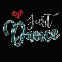 Design personnalisé Just Dance, transfert thermique, transfert de strass pour t-shirt