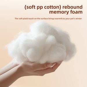 Кровать для кошки зимняя теплая, лунная, хлопчатобумажная, очень большая, Экологически чистая, полузакрытая, съемная моющаяся кровать с губкой - Product Image 6