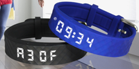 Penjualan terlaris 8 jam tangan bergetar Alarm untuk anak-anak olahraga Pedometer gelang silikon pelacak tidur persegi panjang casing merek gerakan Haiou
