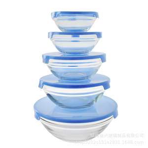 Hộ gia đình 808 thủy tinh bảo quản Bát năm mảnh bộ, công suất lớn bát thủy tinh đặt, dày trong suốt chịu nhiệt bát, - Product Image 4