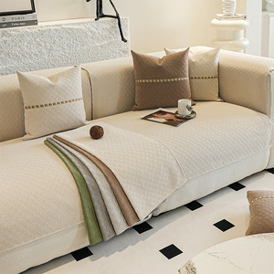 <b>Sofa</b> Cushions Jacquard Chenille Pad Type 145-185Cm Machine Wash Solid Color <b>For</b> Living Room <b>Sofa</b> <b>Cover</b> - Product Image 3