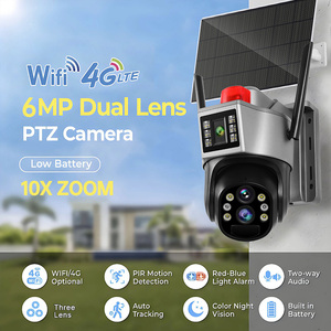6MP 6MP açık çift Lens 360 Wifi kamera hareket algılama 8000mAh çift Panel güneş 4G kapalı devre kameralar - Product Image 2
