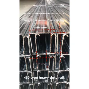 Nhiệm Vụ Nặng Nề C-Hình Dạng Ống Thép Kẹp Đường Sắt Hướng Dẫn 450 Loại Thép Không Gỉ Nhựa Tiêm Mạ Kẽm Kim Loại Vật Liệu Xây Dựng - Product Image 2