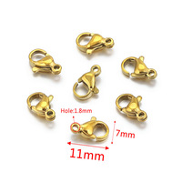 Crochets mousquetons en acier inoxydable pour la fabrication de bijoux DIY, matériaux pour colliers, bracelets et chaînes