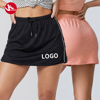 Jupe de tennis personnalisée avec logo OEM, tenue décontractée amincissante, vêtement de sport d'extérieur, yoga avec doublure, jupe de tennis anti-transparence pour les squats