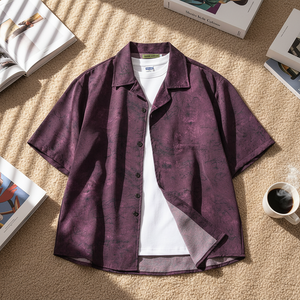 <span class=keywords><strong>Chemise</strong></span> Hawaïenne Tendance Imprimée Personnalisable à Manches Courtes pour <span class=keywords><strong>Homme</strong></span> – Idéale pour l'Été, Style Décontracté, <span class=keywords><strong>Chemise</strong></span> de Couple - Product Image 3
