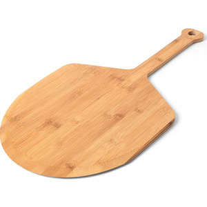 Planche à pizza en bois Jiang Bo, planche à découper ronde pour steak, pain, gâteau, plateau de service en bambou naturel 120x60cm - Product Image 4