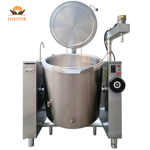 Olla de Acero Inoxidable Basculante/Agitadora para Cocinar Papillas, con Raspado Automático y Mezcla, Sin Quemaduras, para Cafeterías, Olla para Hervir Caldo de Hueso - Product Image 1