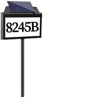 Lampe solaire LED d'extérieur étanche à économie d'énergie pour numéro de maison, modèle privé, avec piquet, alimentation USB