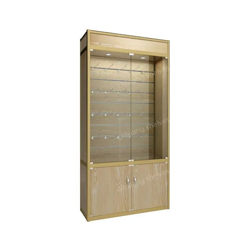 Wholesale Aluminum Led Glass Display Cabinet Modern Showcase for Shopping Mall