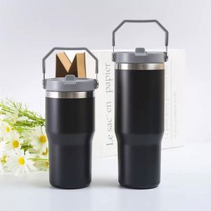 แก้วน้ำสแตนเลสสุญญากาศแบบมีหูจับ ขนาด 30 ออนซ์ สำหรับกาแฟ ชา และเครื่องดื่มกลางแจ้ง - Product Image 2