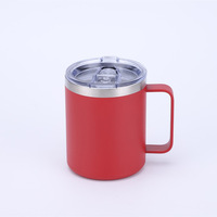 Mug isotherme en acier inoxydable avec poignée, personnalisable avec logo, 12oz, 14oz, 16oz, 20oz, 24oz, pour café, bière, camping, voiture