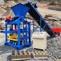 Machine à blocs de terre QT4-24B pour l'Afrique – Machine semi-automatique de fabrication de briques Hydraform à moitié manuelle – Prix de la machine à briques en ciment et béton