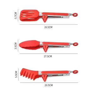 Food Tong Set Stainless Steel Kitchen Tongs <b>Silicone</b> Nylon Non-Slip Cooking Clip Clamp BBQ Salad <b>Tools</b> Grill Kitchen Accessories - Product Image 3