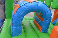 Maison de rebond en pvc Commercial combo château gonflable ballon de football gonflable avec toboggan