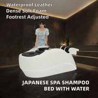 Fauteuil de lavage moderne pour spa capillaire, lit de massage en fibre de verre avec circulation d'eau, mobilier de traitement pour salon